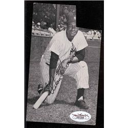 Elston Howard Signed Postcard Certified by JSA