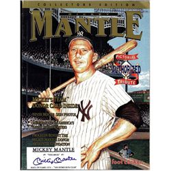 Mickey Mantle Signed Magazine in Blue Sharpie