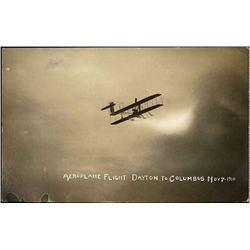Photo Postcard Dated 10.7.1910 Aeroplane Flight Dayton
