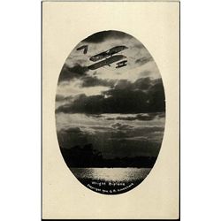 Original 1910 Photo Postcard of A Wright Biplane