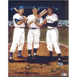 Mickey Mantle, Duke Snider and Willie Mays Signed Ron