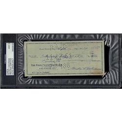 Mickey Cochrane Signed Punched Bank Check Certified by