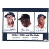 Image 1 : Mickey Mantle, Willie Mays and Duke Snider Signed