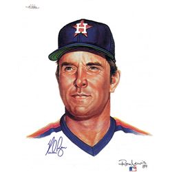 Nolan Ryan Lithograph by Ron Lewis 1989 Certified by
