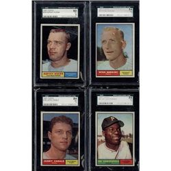 Lot of 4 1961 Topps Casale, Christopher, Kuenn, Hawkins
