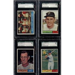 Lot of 4 SGC 1961 Topps Cards Lollar, Thomas, Red's