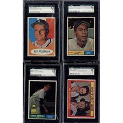 Lot of 4 SGC 1961 Topps Cards, Estrada, World Series