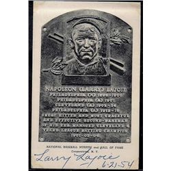NAPOLEON LARRY LAJOIE AUTOGRAPH SIGNED ALBERTYPE B&W