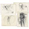 Image 1 : Ray Bradbury's Personal Collection of Joseph Mugnaini Original Concept Drawings for ''Icarus Montgol