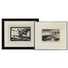 Image 1 : Ray Bradbury Personally Owned Pair of Joseph Mugnaini Relief Prints From ''The Martian Chronicles''