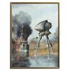 Image 1 : Ray Bradbury Personally Owned Oil Painting by Raymond Bayless -- The Famous Martian Tripod vs. HMS T