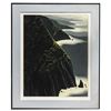Image 1 : Ray Bradbury Personally Owned Art -- Limited Edition California Coastal Landscape Silkscreen by Eyvi