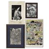 Image 1 : Ray Bradbury Owned Lot of 4 Artworks -- Framed Page From Superman Comic #411 Depicting a Young Ray B