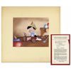 Image 1 : Ray Bradbury Owned Reproduction Cel From ''Pinocchio'' -- Featuring Pinocchio & Jiminy Cricket -- Di