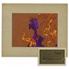 Image 1 : Ray Bradbury Owned Disney ''Sword in the Stone'' Cel -- Depicting Madame Mim as a Dragon -- Matted O