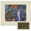Image 1 : Ray Bradbury Owned Disney Cel From ''The Sword in the Stone'' -- Featuring Merlin & His Owl Archimed