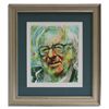 Image 1 : Ray Bradbury Owned Painted Illustration of Himself, Signed by the Artist -- With Written Tribute to 