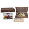 Image 1 : Ray Bradbury Personal Set of Paint & Brushes in a Wooden Box