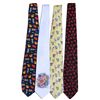 Image 1 : Lot of 4 Men's Neckties From the Personal Wardrobe of Ray Bradbury -- One Is Custom Made With Bradbu