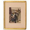 Image 1 : Thomas Hart Benton Oil Painting on Paper -- ''Construction Workers'' -- Circa 1923