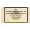 Image 1 : Invitation to the Wedding of King George V & Mary of Teck