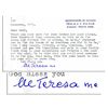 Image 1 : Mother Teresa Typed Letter Signed -- ''...Look around and see the loneliness and pain in your family