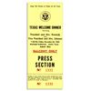Image 1 : Press Ticket to JFK's Texas Welcome Dinner -- Scheduled for the Night of His Assassination