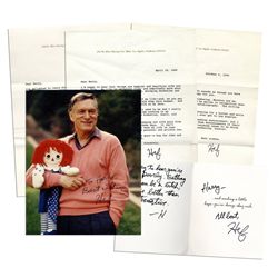 Hugh Hefner Signed Lot of Personal Letters & Photo -- ''...Getting older can be a bitch, but it's be
