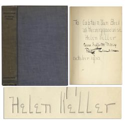 Helen Keller, Annie Sullivan & Polly Thompson Signed Book, ''Midstream: My Later Life''