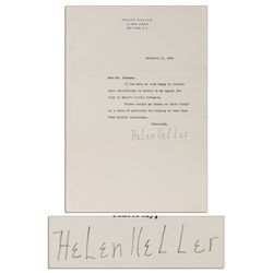 Helen Keller Typed Letter Signed from 1940 -- ''...It has made me very happy to receive your contrib