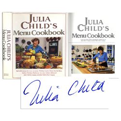 Julia Child Signed ''Julia Child's Menu Cookbook''
