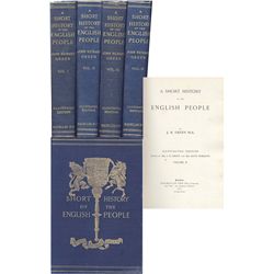 ''A Short History of the English People'' by John Richard Green --1902 -- Rare Four Volume Illustrat