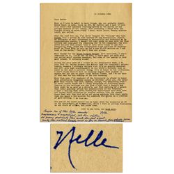 Harper Lee Autograph Note Signed at the Conclusion of a Lengthy Typed Letter Signed -- ''Forgive me 