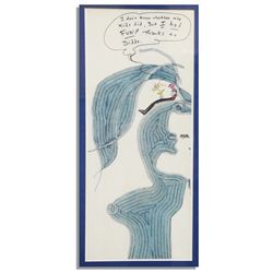 Original Drawing of Cat in the Hat by Dr. Seuss