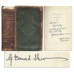 George Bernard Shaw's ''Nine Plays'' Signed