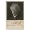 Image 1 : Mark Twain Photograph With Excellent Autograph Quotation Signed Along Mat --  ''Let us save the to-m