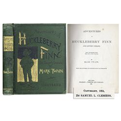 1885 First Edition, First Printing of Mark Twain's Beloved Tome ''Adventures of Huckleberry Finn''