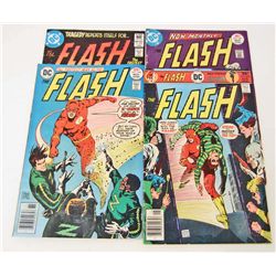 LOT OF 4 VINTAGE FLASH COMICS
