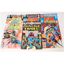 LOT OF 6 VINTAGE BATMAN COMICS