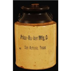 Price Booker San Antonio Texas Stoneware Jar