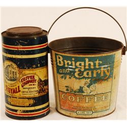 2 Texas Coffee Tins