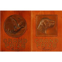 Grand Prize Beer Wood/Bronze Duck Sign