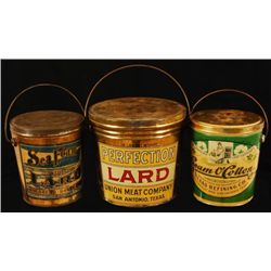 San Antonio Texas Lard Tin Cans