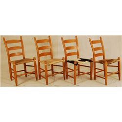 Set Of 4 Slat Back Chairs, Fayette County Texas