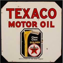 Texaco Motor Oil Porcelain Sign