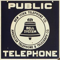 Bell System American Telephone & Telegraph Sign