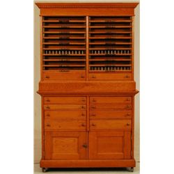 Large Coutry Store Floor Model Spool Cabinet
