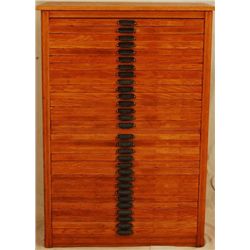 Oak Typesetters Cabinet