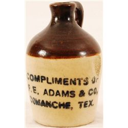 Comanche Texas Saloon Advertising Mini Jug