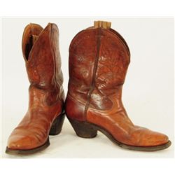 Hand Carved Leather Boots